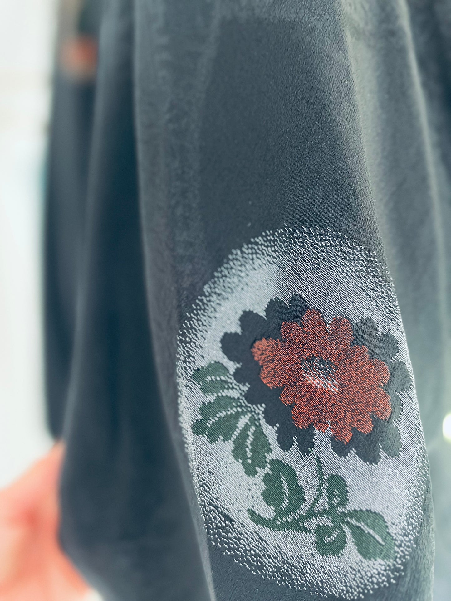 Kagehana - Shadow Blossom Haori - Vintage Pure silk Japanese Heirloom.