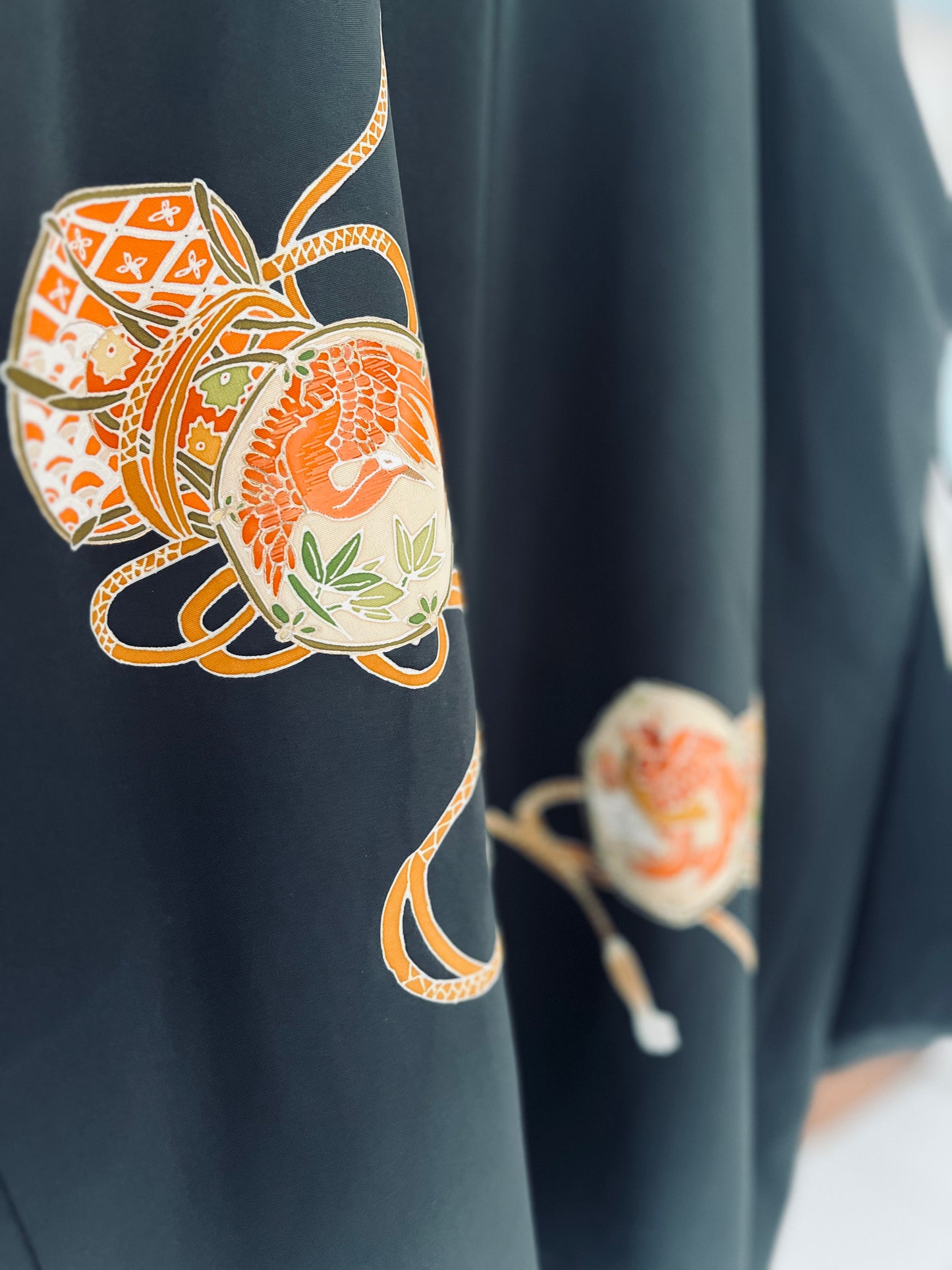 Phoenix Gourds Haori - Hand painted pure silk heirloom. Rare and Regal.