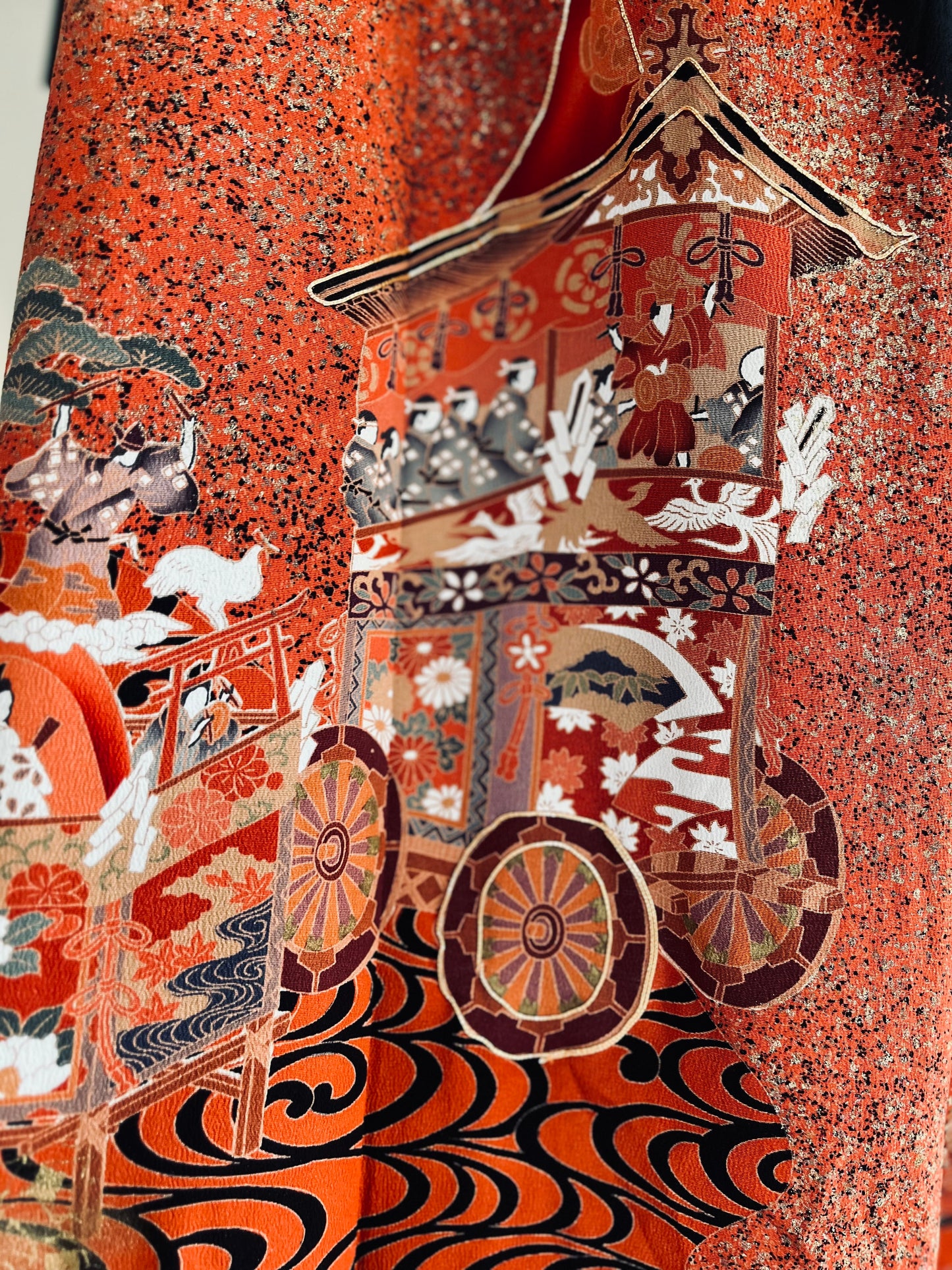 Kyōto Parade Kimono - Vintage Japanese Kurotomesode - One of a kind - A true collector’s piece
