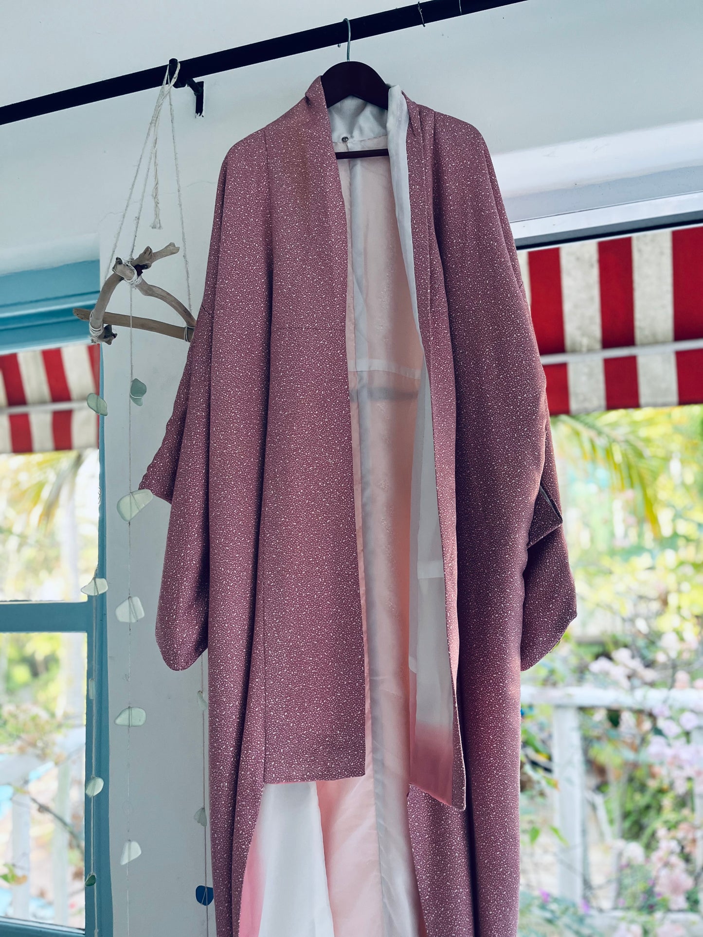 Stardust Kimono - Romantic in blush tones. One-of-one heirloom.
