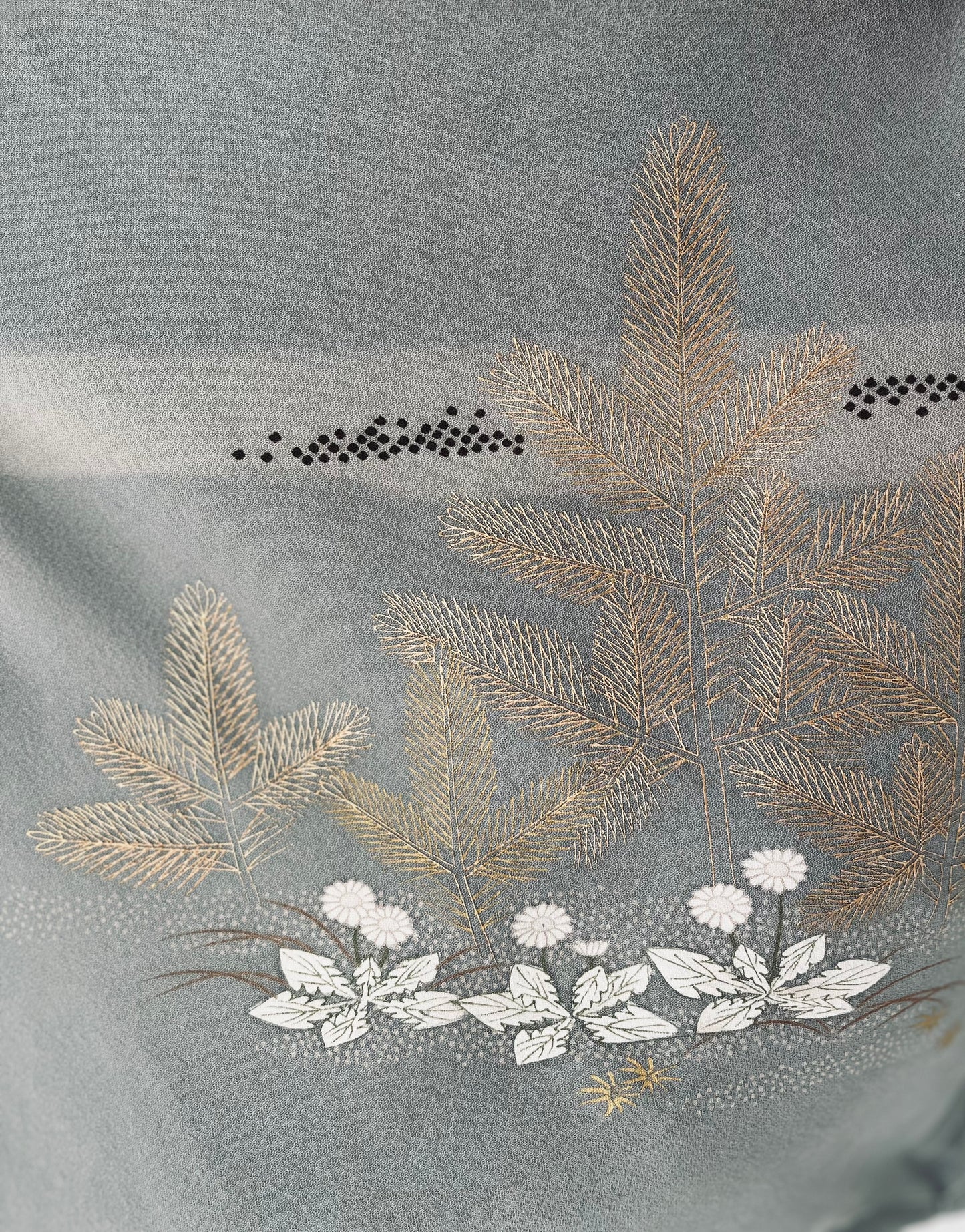 Aurelia Kimono - Soft gold silk shimmer. Rare vintage heirloom.