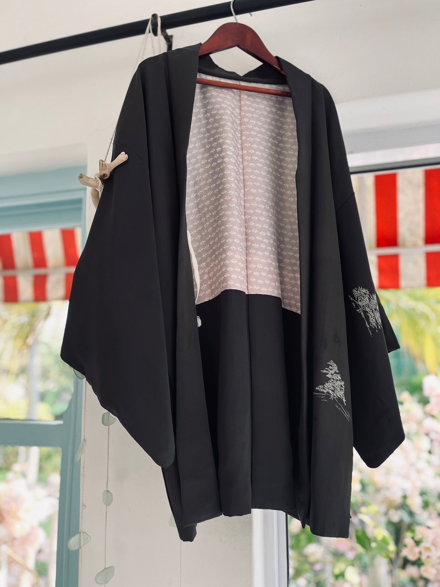 Charcoal Waves Haori- One of One - Vintage Japanese Silk Heirloom