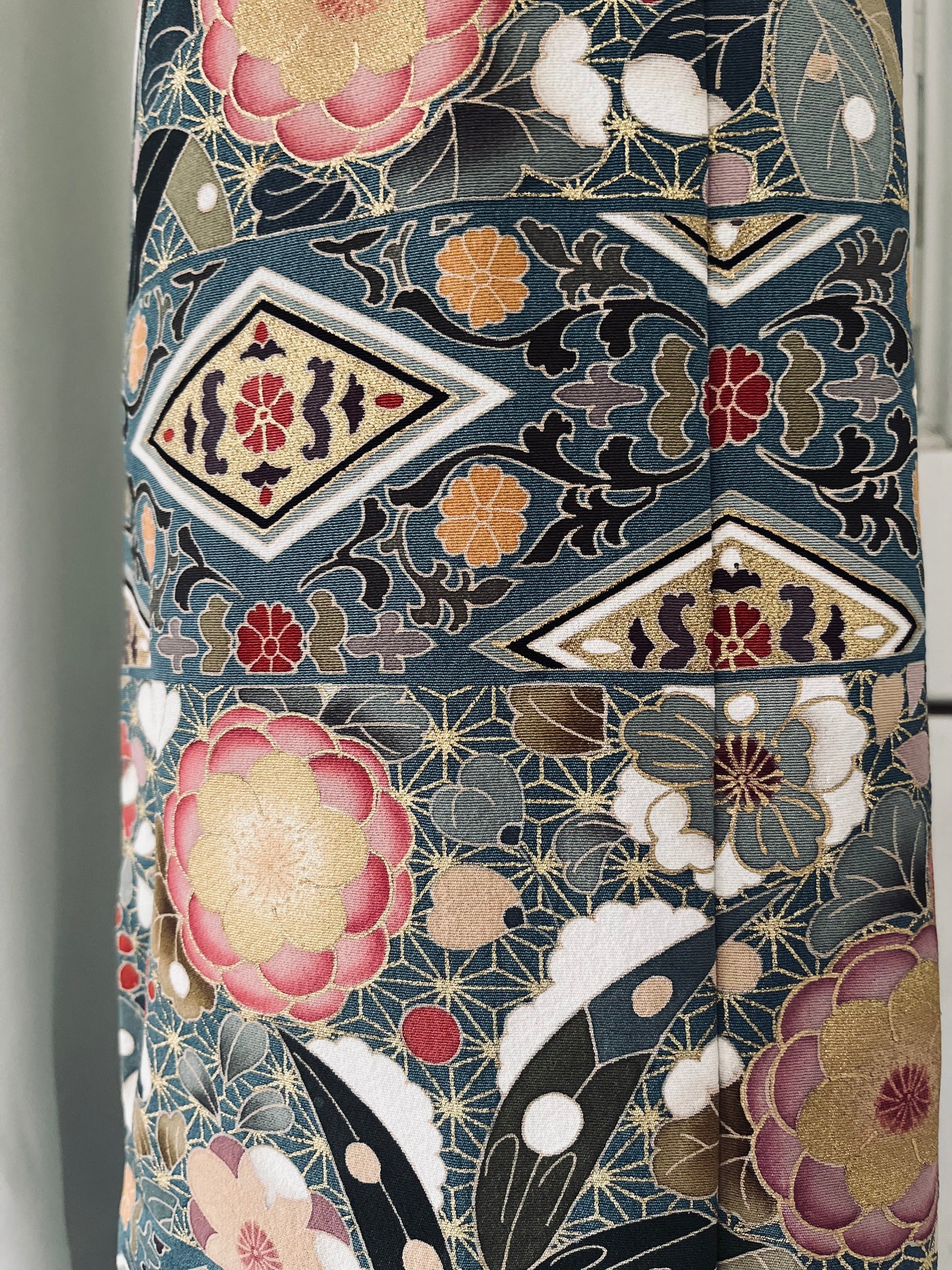 Imperial Shadow Kimono - Artist signed - Pure Silk Hand-painted heirloom.