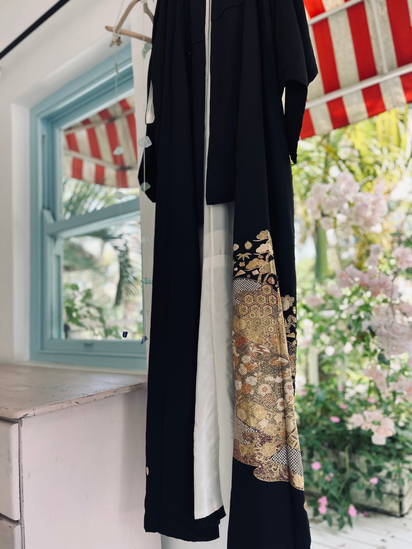 Midnight Cartography Kimono - Vintage Japanese Tomesode. Pure Silk. Handcrafted Heirloom.