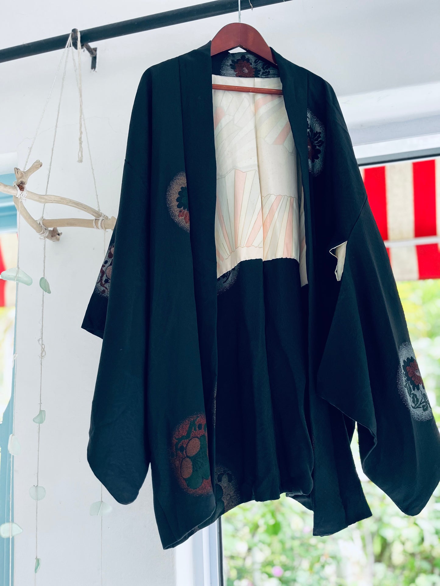 Kagehana - Shadow Blossom Haori - Vintage Pure silk Japanese Heirloom.