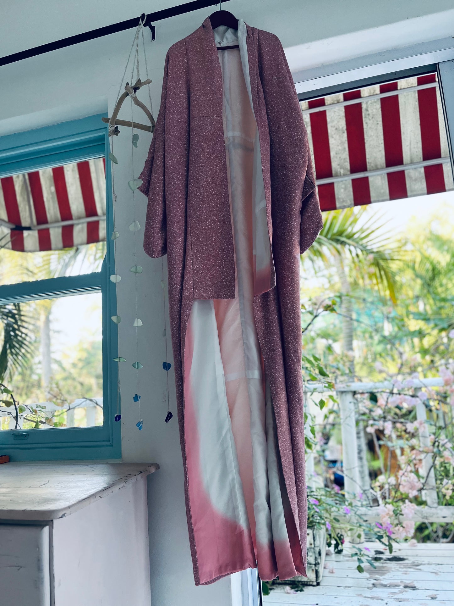 Stardust Kimono - Romantic in blush tones. One-of-one heirloom.