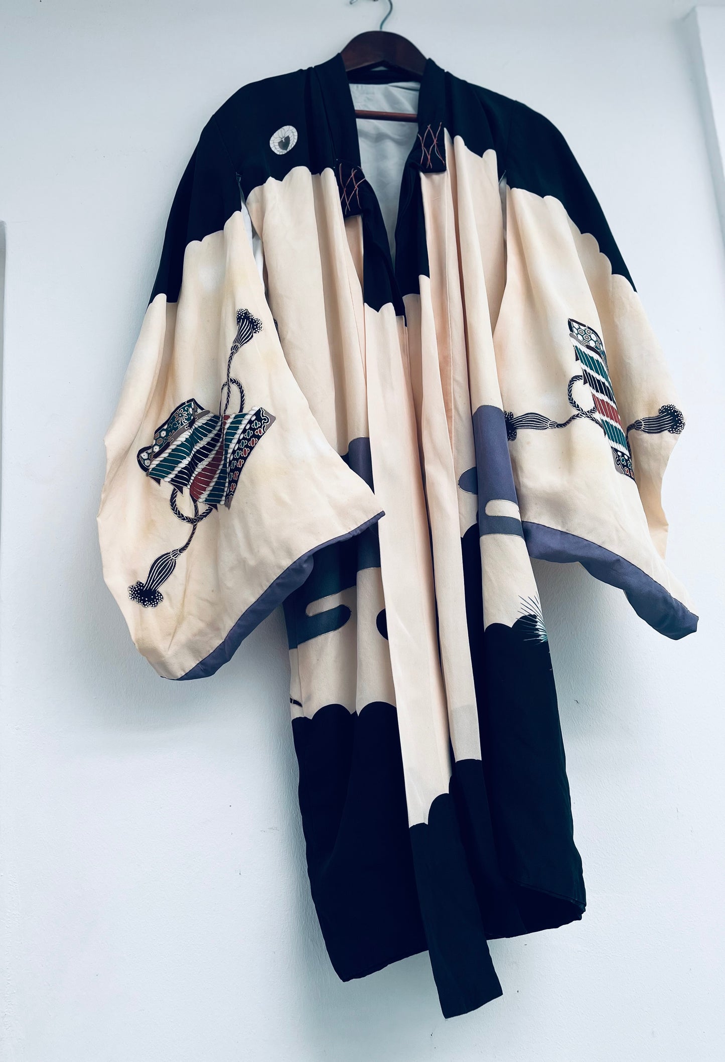 Warrior’s Dawn Kimono - Samurai silk imagery. Collector’s heirloom.