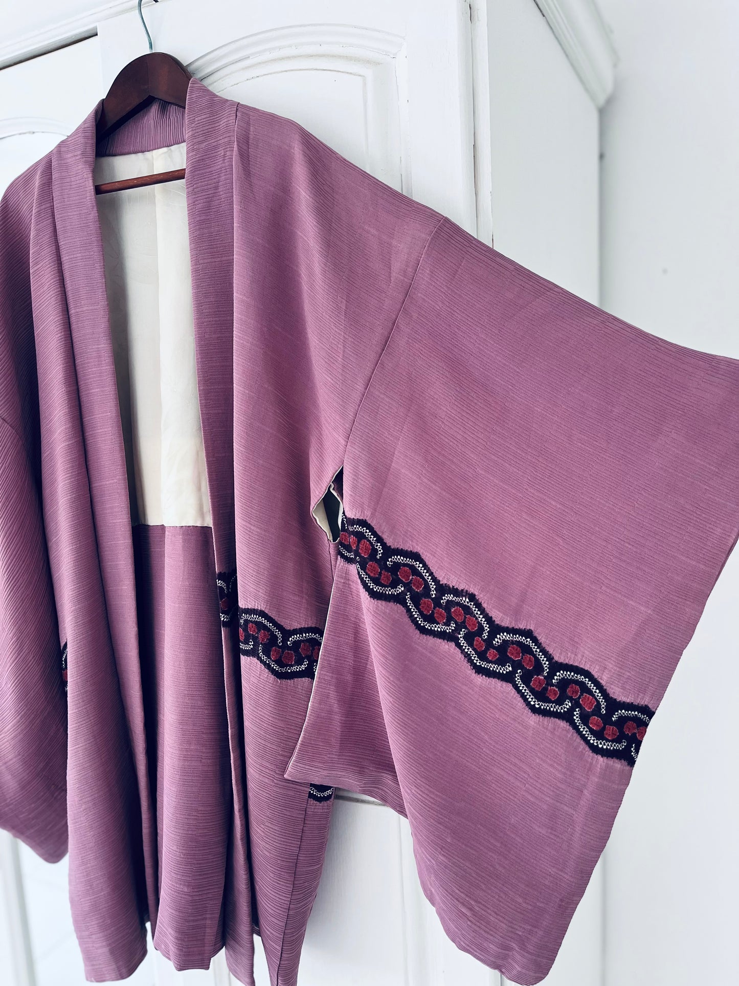 Rose Dusk Haori - Dusky rose silk. One-of-one heirloom.