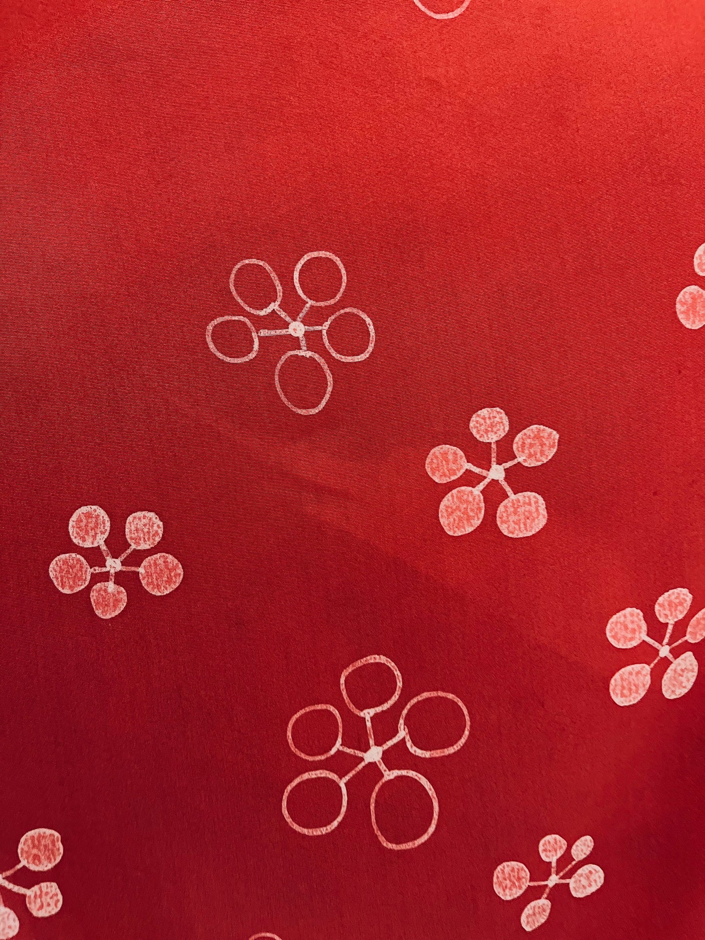 Crimson Petals Haori - Vintage Japanese Silk Haori Kimono Jacket - Shōwa Era, One of One pure silk