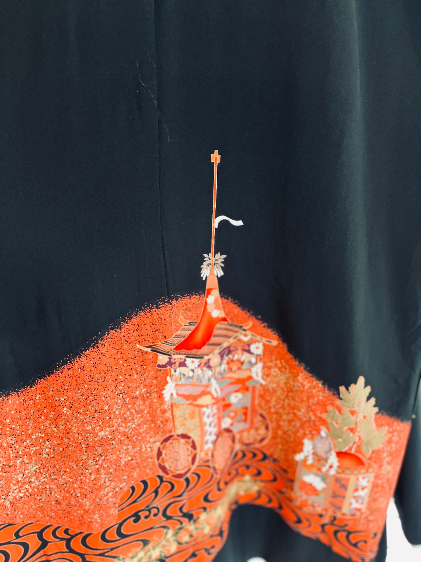 Kyōto Parade Kimono - Vintage Japanese Kurotomesode - One of a kind - A true collector’s piece