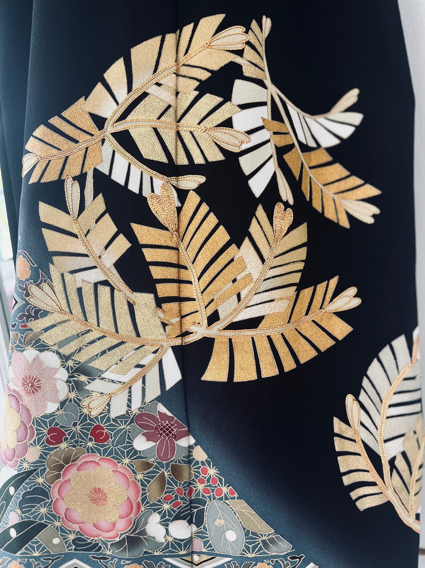 Imperial Shadow Kimono - Artist signed - Pure Silk Hand-painted heirloom.