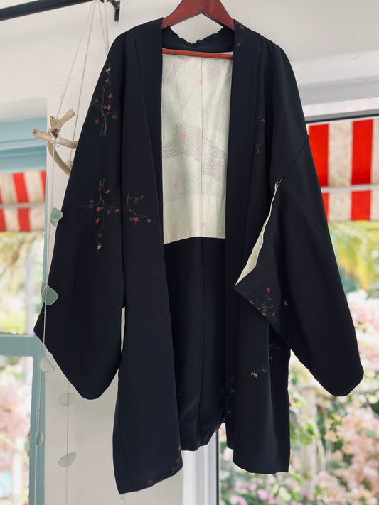 Autumn Eclipse Haori - One of one of- Rare pure silk heirloom
