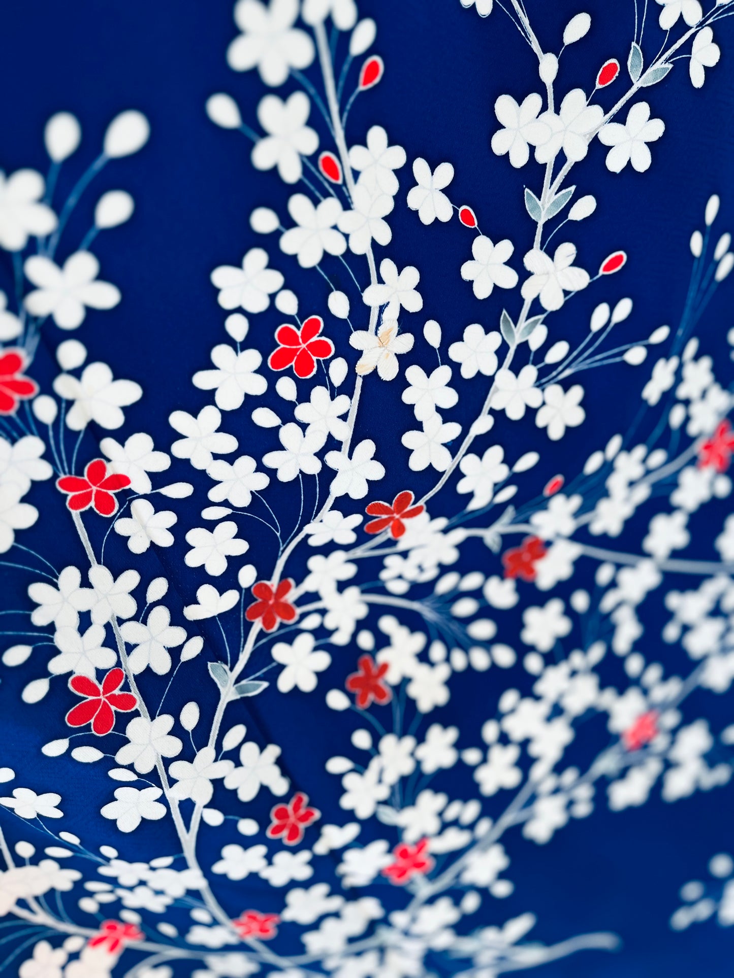 Azure Bloom Kimono - One of one. Vintage Japanese Kimono. Handcrafted Heirloom.