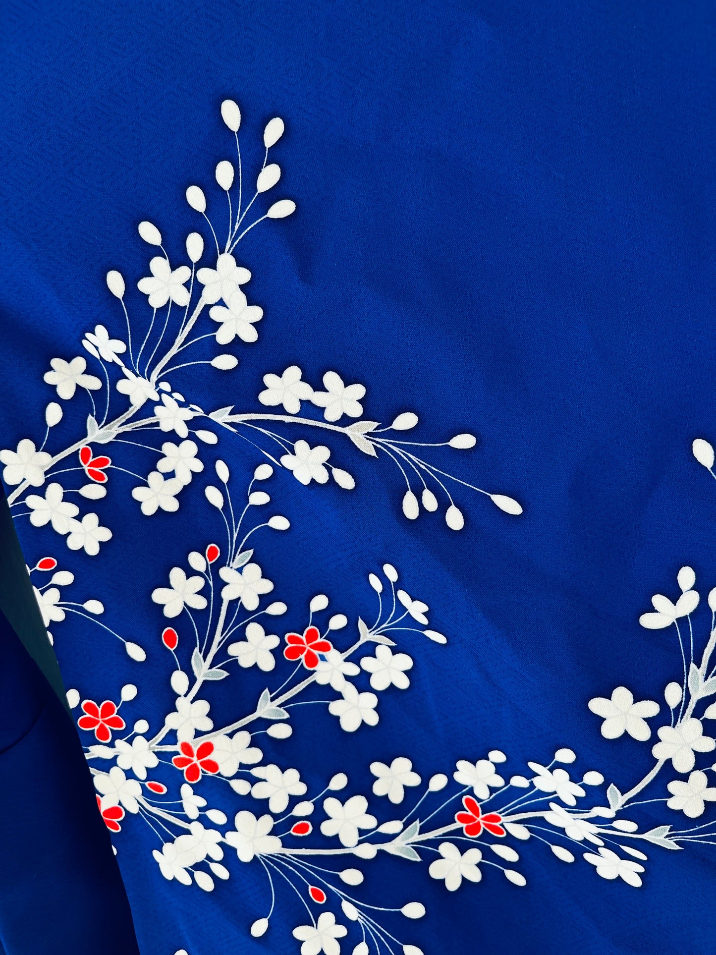 Azure Bloom Kimono - One of one. Vintage Japanese Kimono. Handcrafted Heirloom.