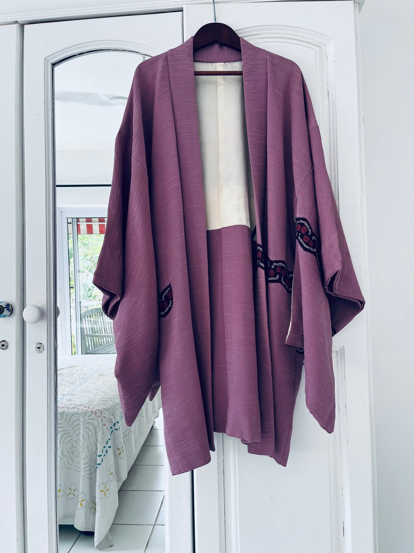 Rose Dusk Haori - Dusky rose silk. One-of-one heirloom.