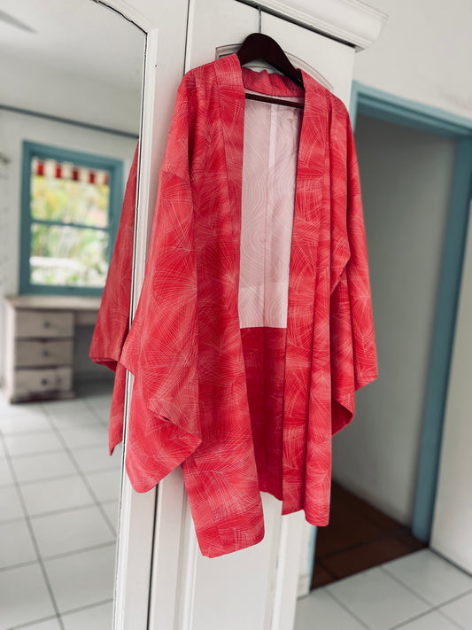 Vermilion Desire Haori - One of one. Vintage Japanese Haori. Globally Imported from Japan. Heirloom.