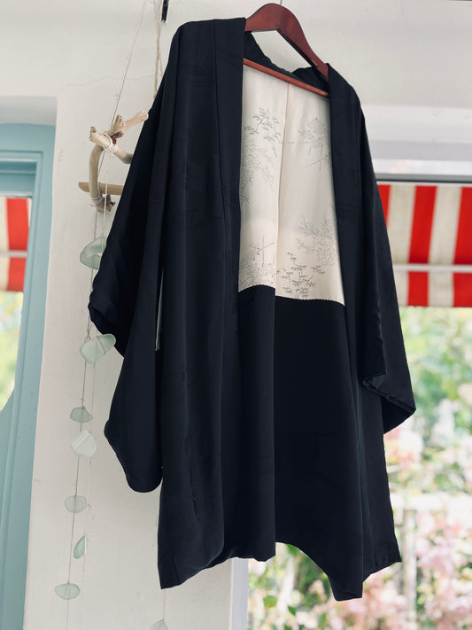 Moonlit Pavilion Haori - One of one - Vintage Japanese heirloom