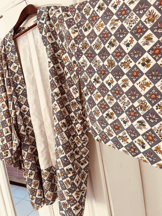 Blue Pavilion Haori - One of one. Vintage Japanese Haori. Hand-selected in Japan. Wearable heirloom.