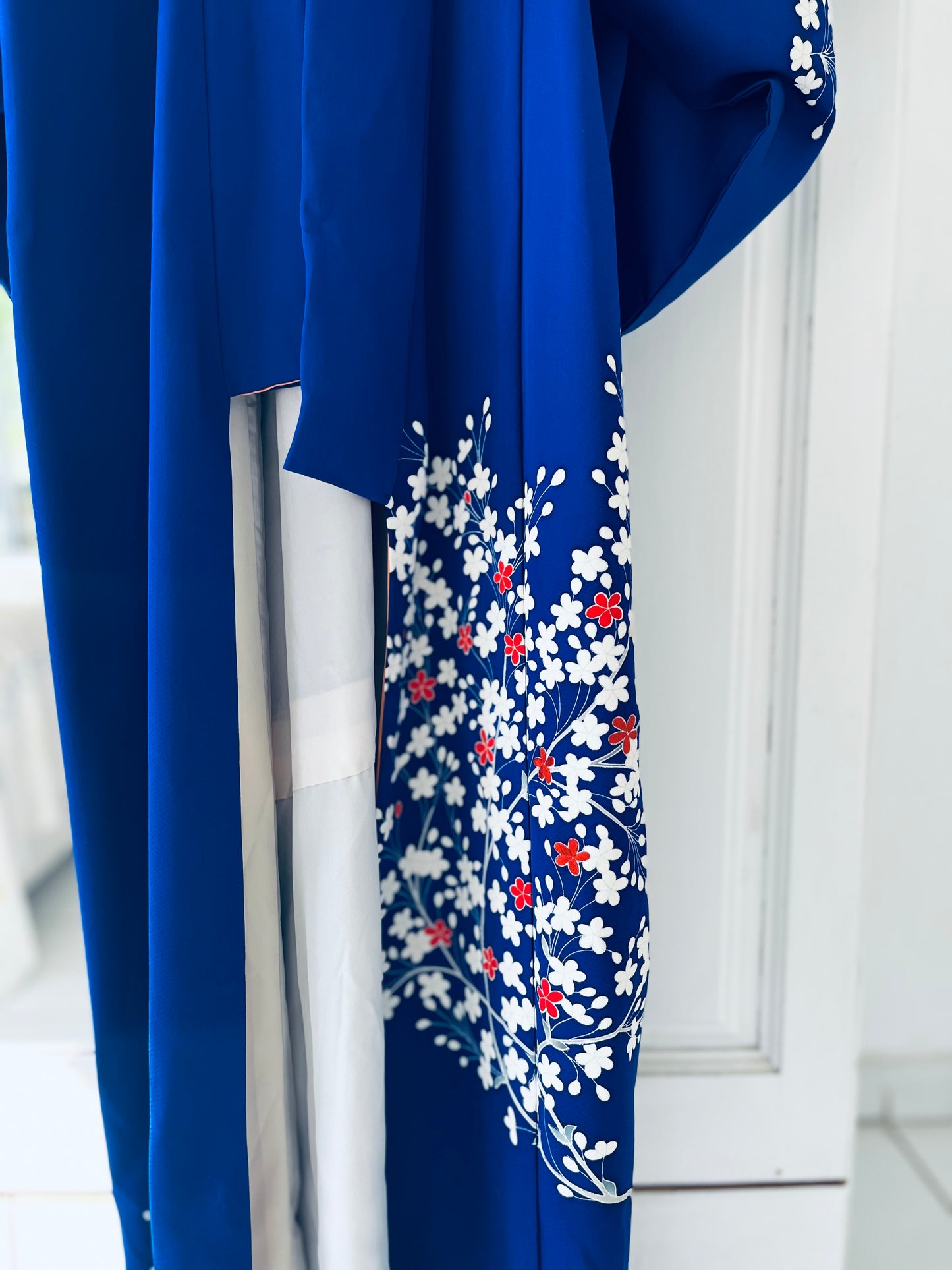 Azure Bloom Kimono - One of one. Vintage Japanese Kimono. Handcrafted Heirloom.
