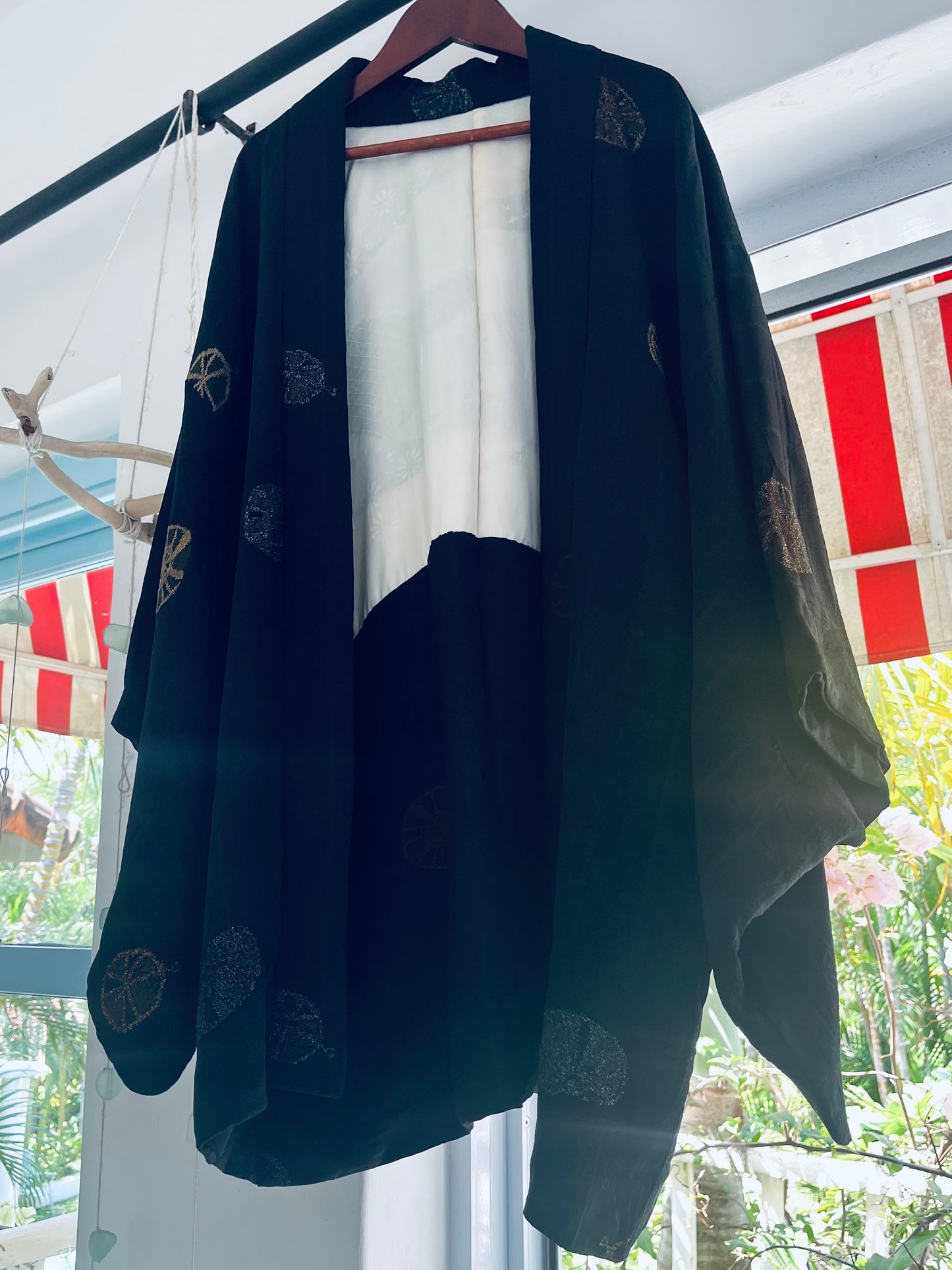 Obsidian Crest Haori - One of one. Vintage Japanese Haori. Hand-selected in Japan. Wearable heirloom.