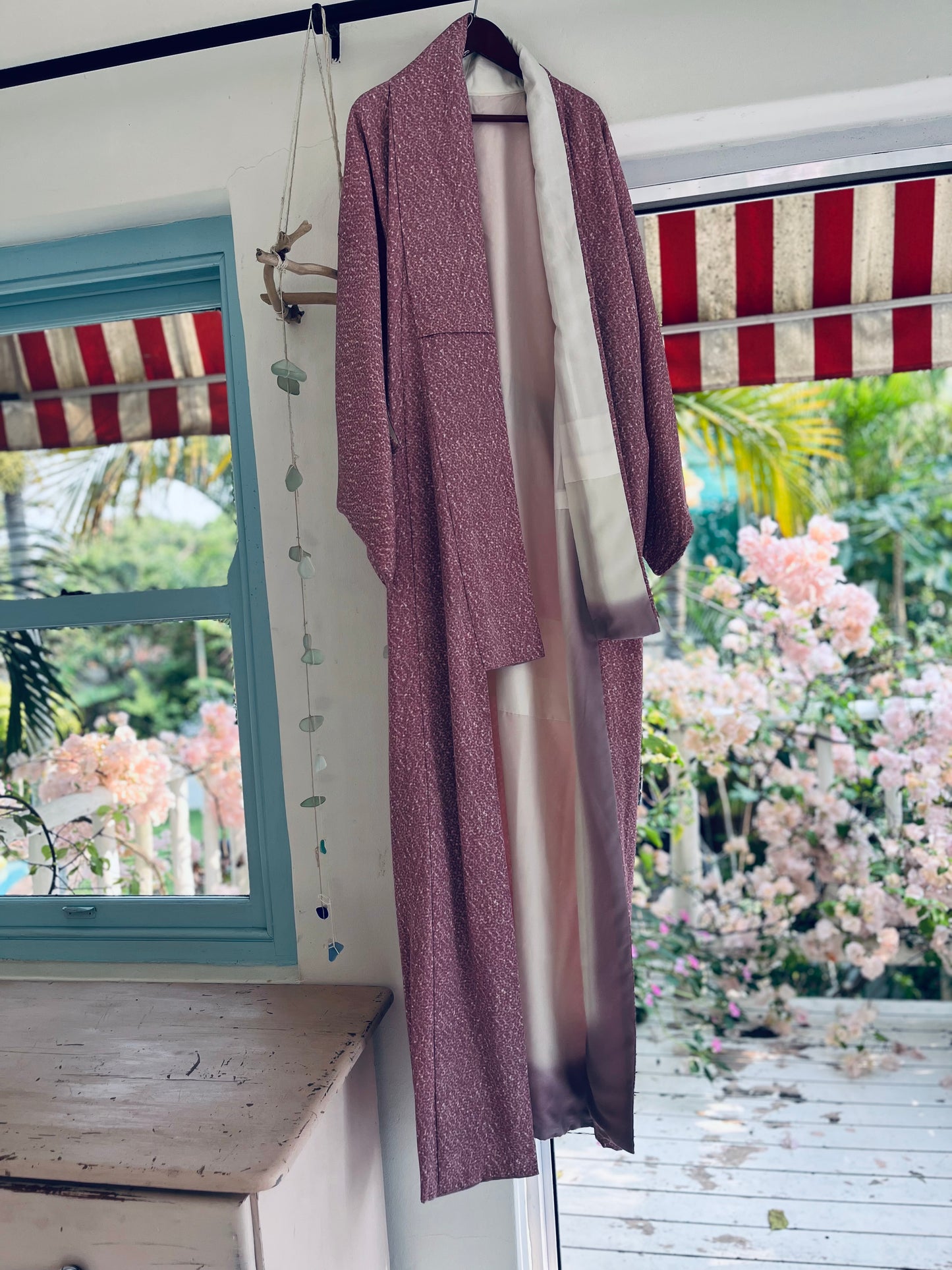 Blush Twilight Kimono - Vintage Japanese Silk rare heirloom - One of One