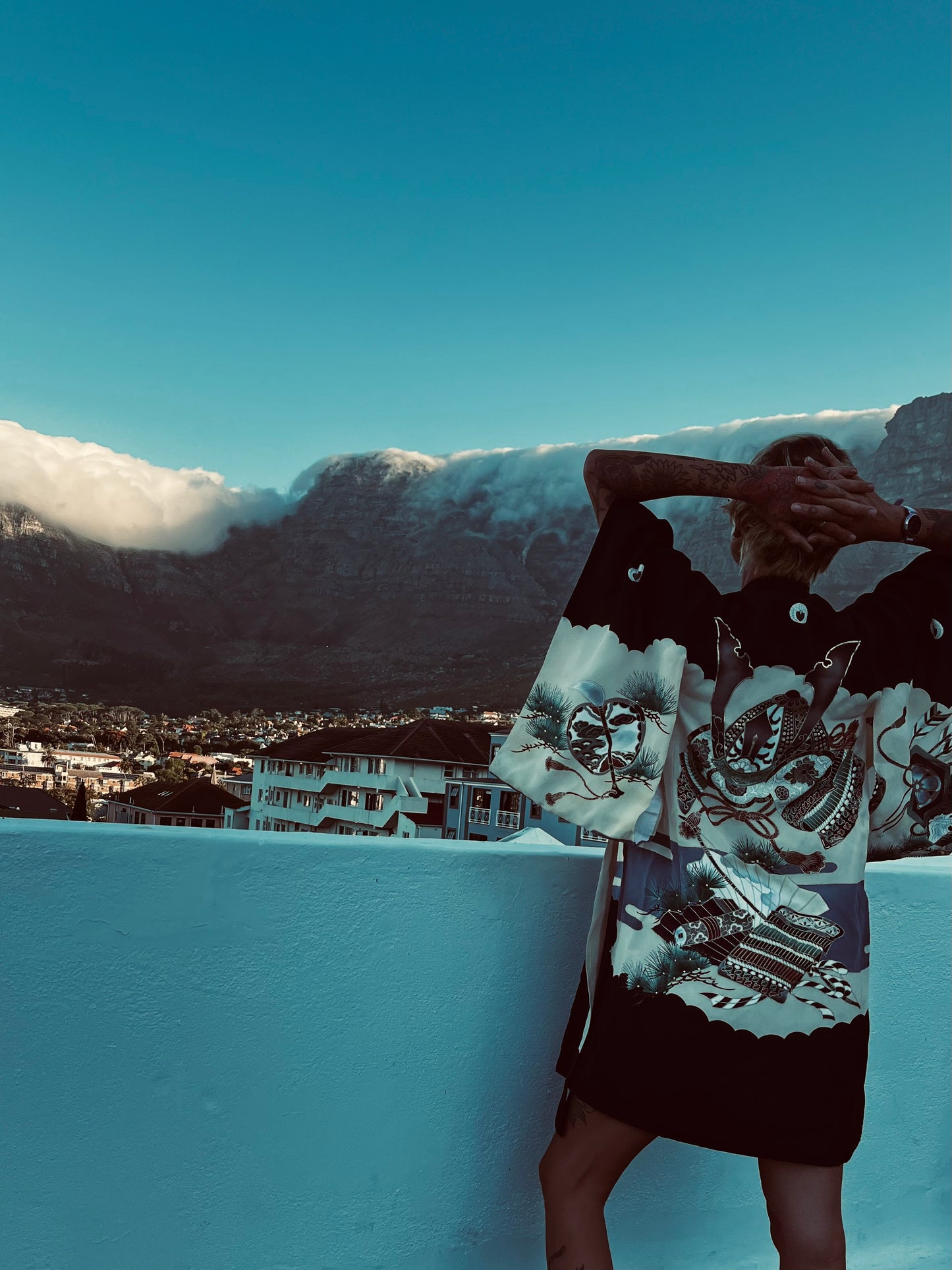 Warrior’s Dawn Kimono - Samurai silk imagery. Collector’s heirloom.