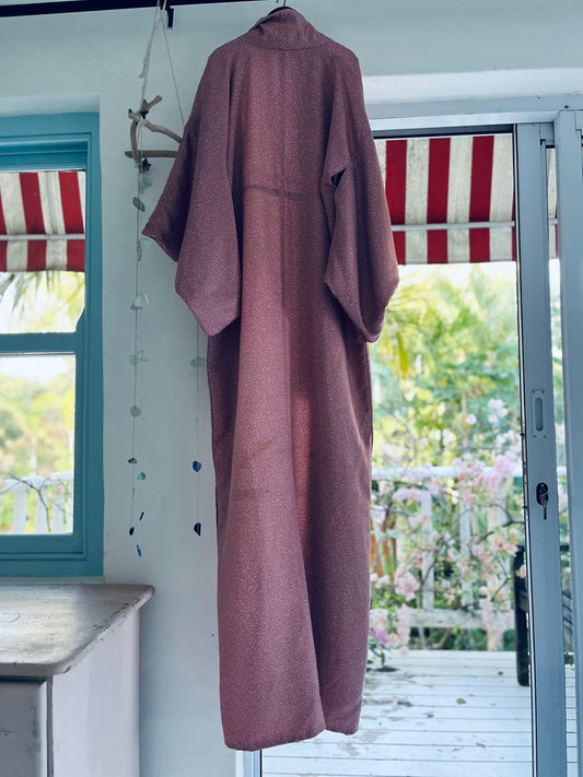 Stardust Kimono - Romantic in blush tones. One-of-one heirloom.