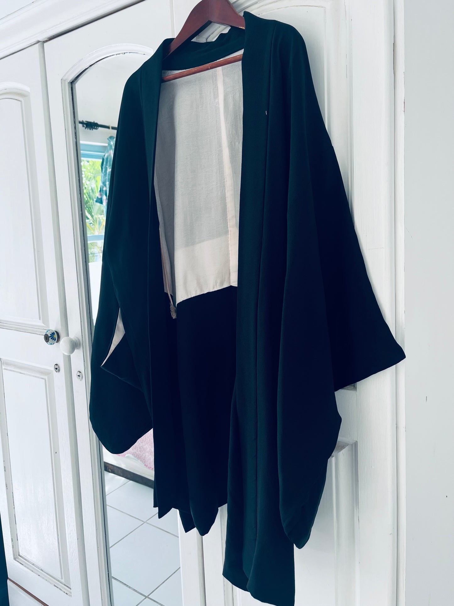 Obsidian Bloom - One of one. Vintage Japanese Haori. Hand-selected in Japan. Heirloom.