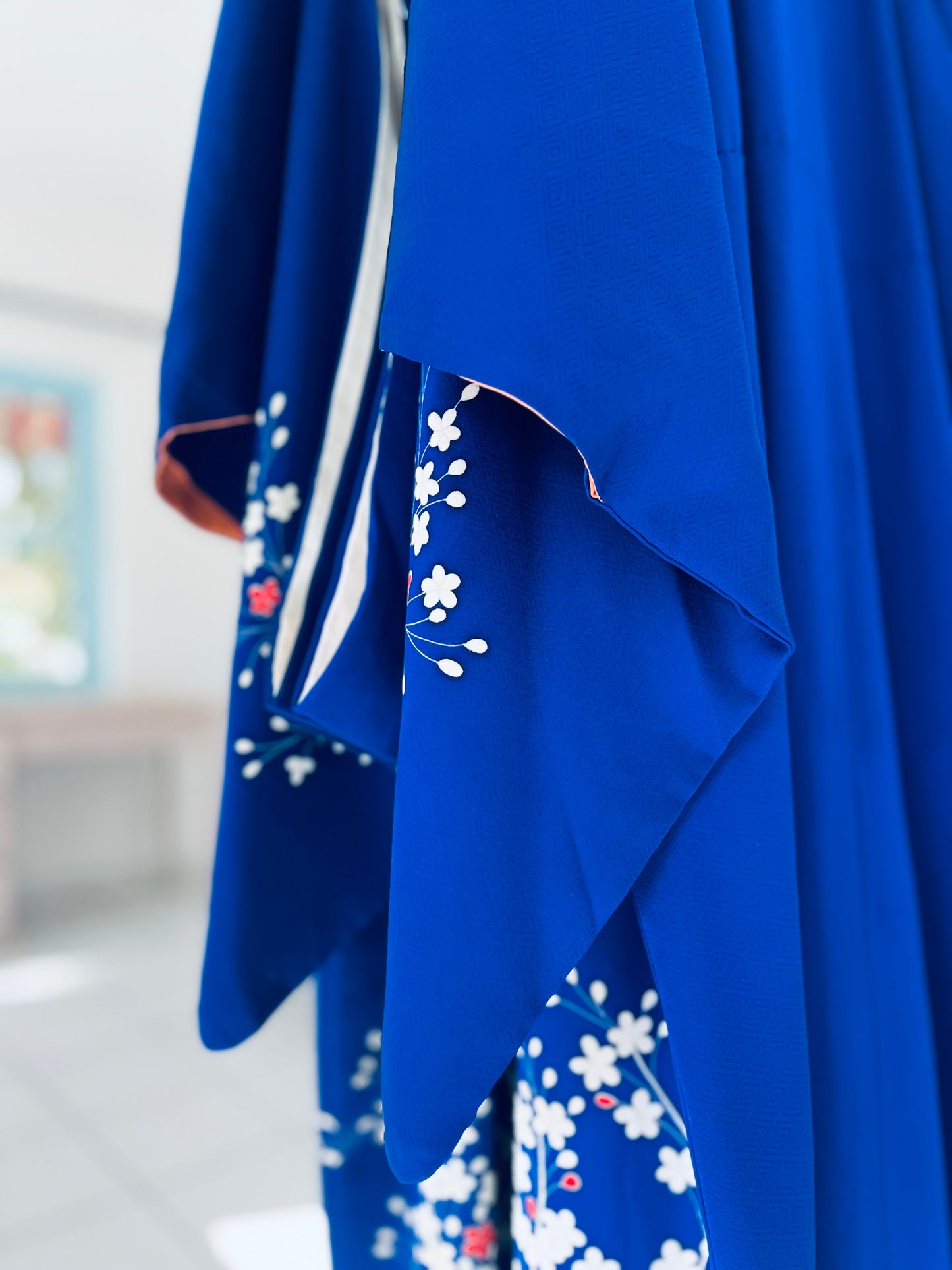 Azure Bloom Kimono - One of one. Vintage Japanese Kimono. Handcrafted Heirloom.