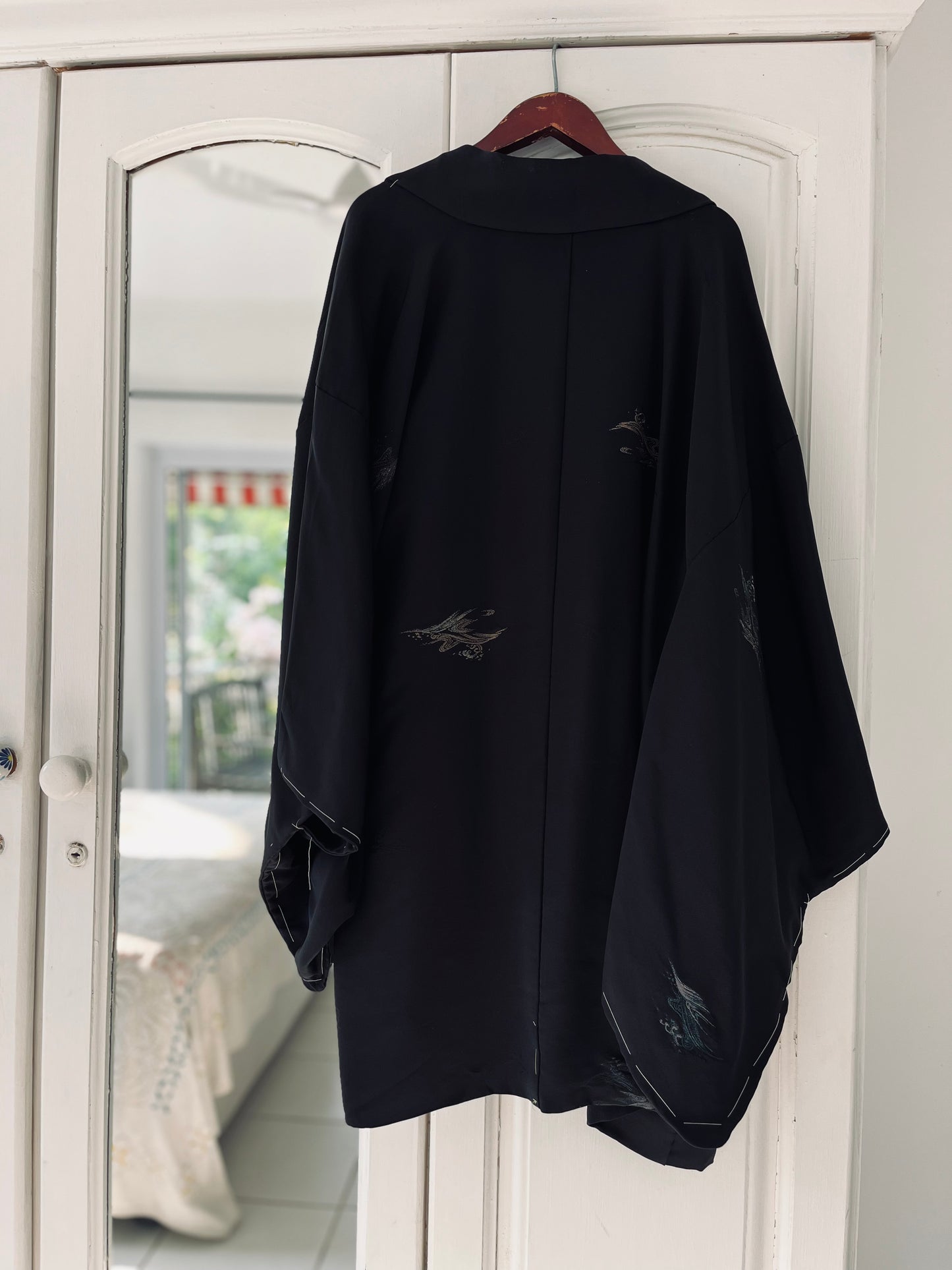 Shadow Flight Haori -Vintage Japanese Silk rare heirloom