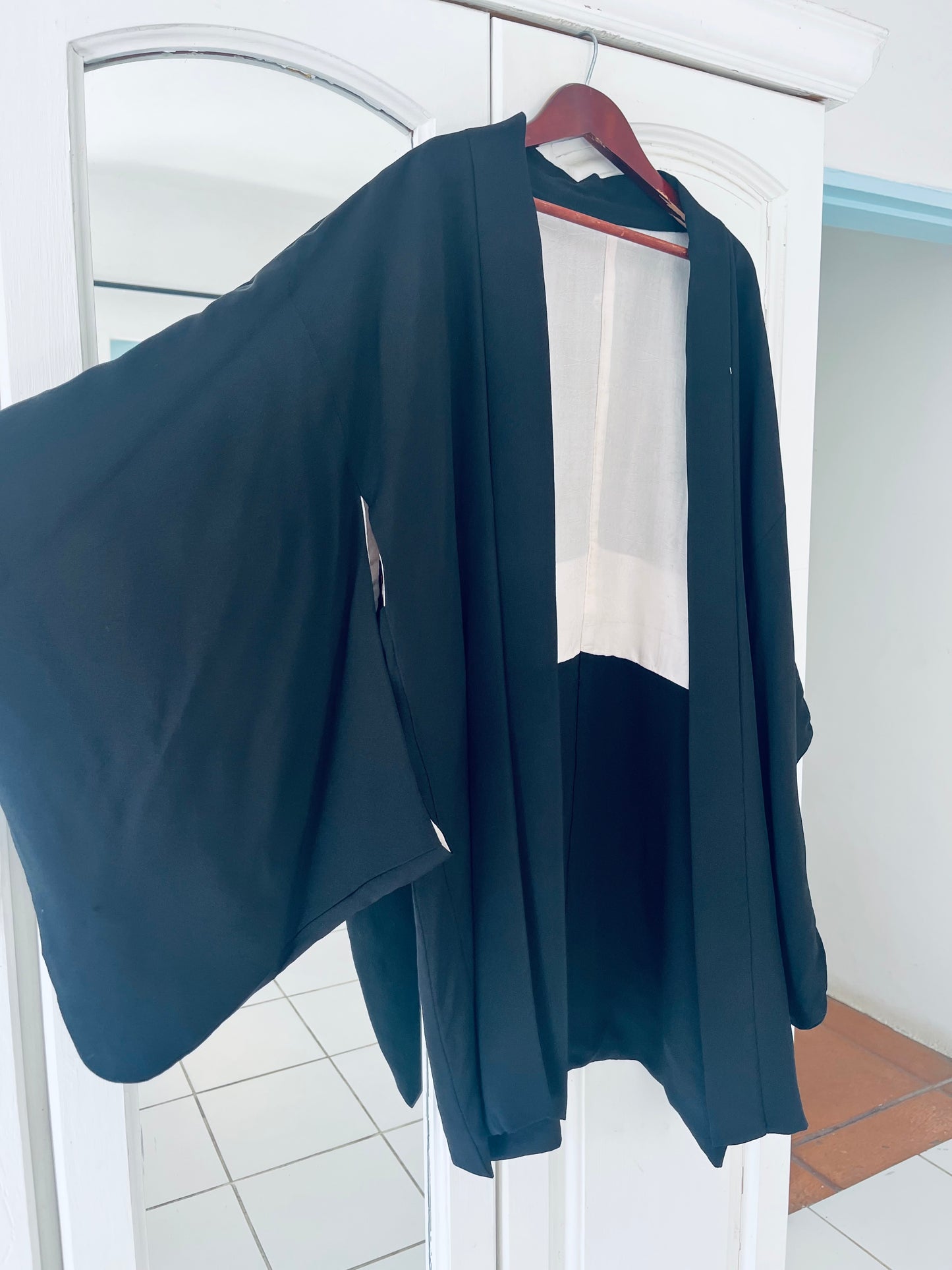 Obsidian Bloom - One of one. Vintage Japanese Haori. Hand-selected in Japan. Heirloom.