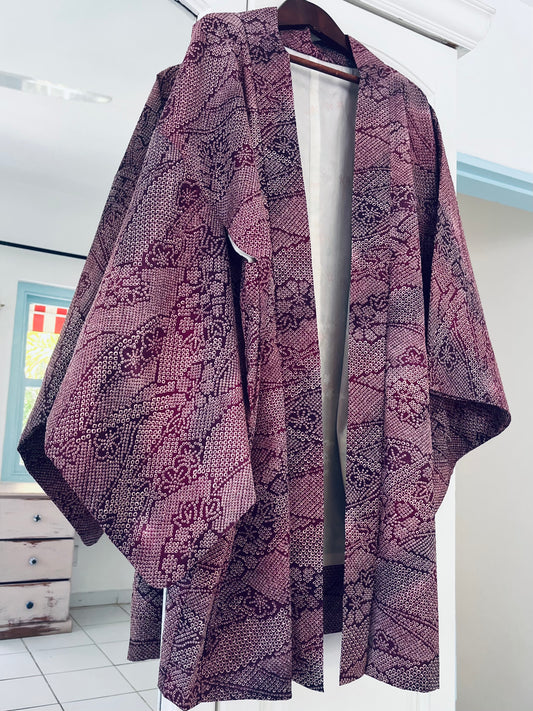 Mulberry Quiet Haori- One of one. Vintage Japanese Haori. Hand-selected in Japan. Wearable heirloom.