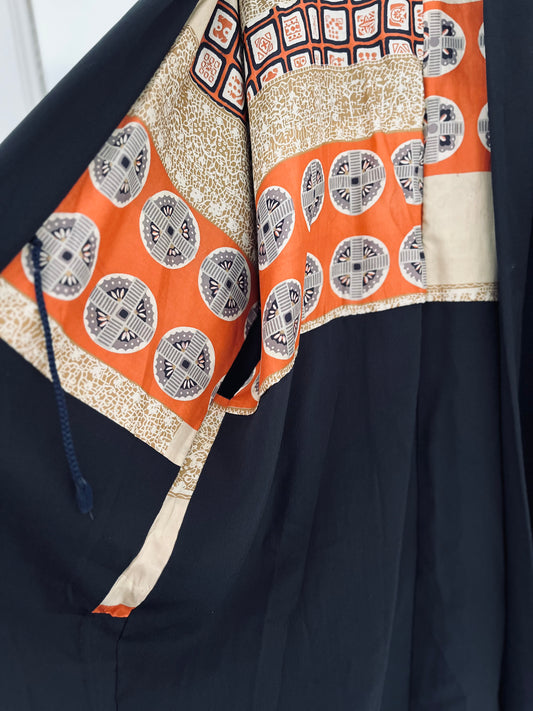 Kurohana - The Hidden Blossom Haori - One of one. Vintage Japanese Heirloom - Globally Imported from Japan